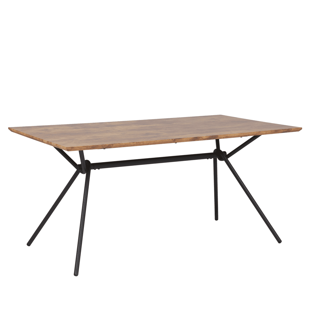 Beliani Jedálenský stôl 160 x 90 cm tmavé drevo AMSTERDAM
